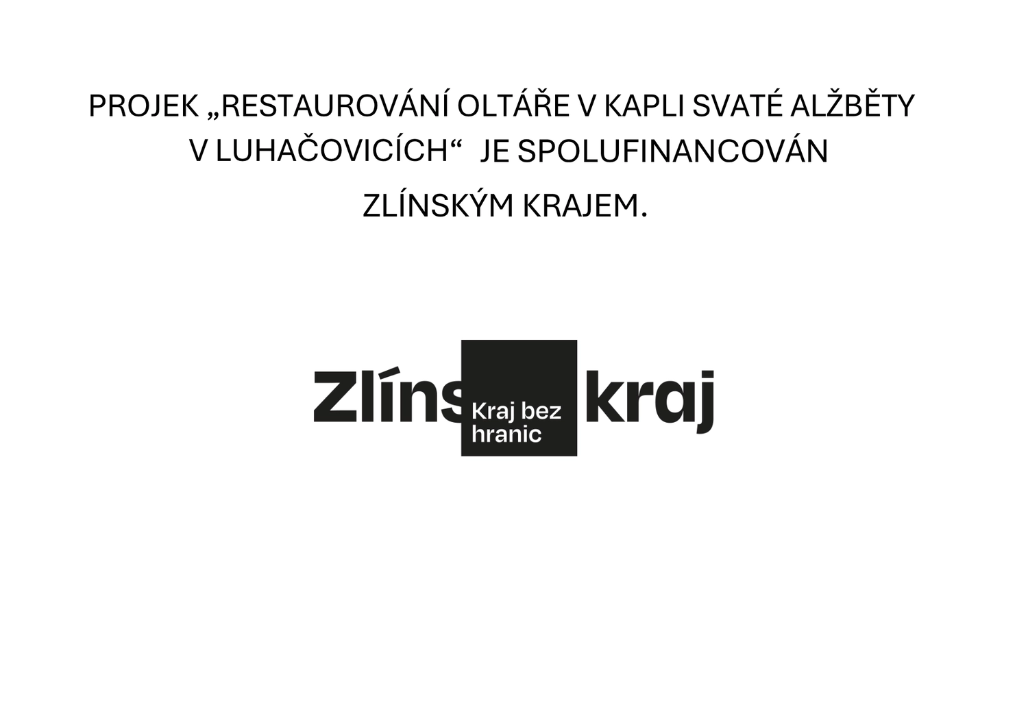 restaurování oltáře v kapli - dotaze