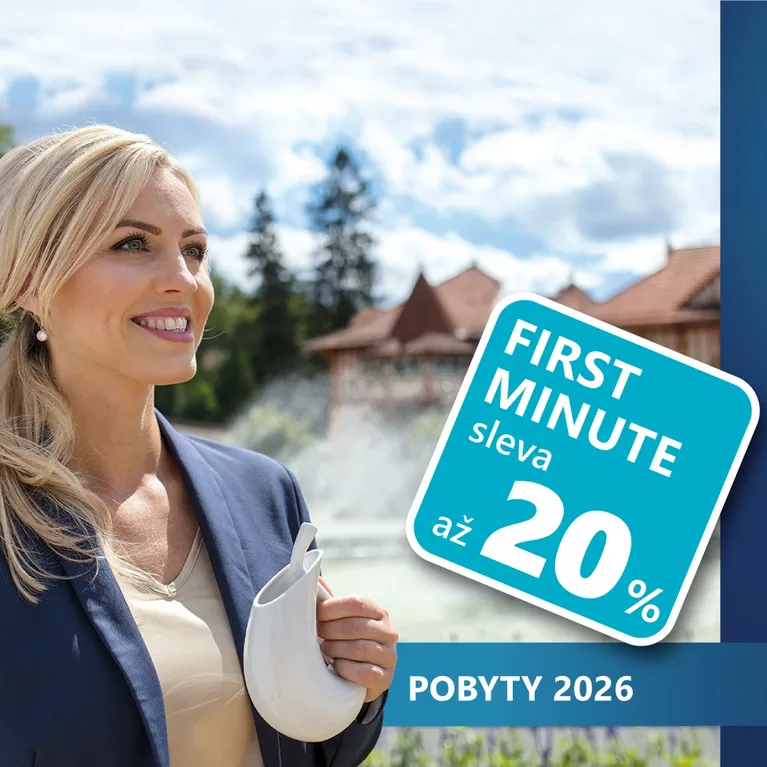 First Minute 2026 je tady! Naplánujte si lázně včas - ušetříte až 20 %!