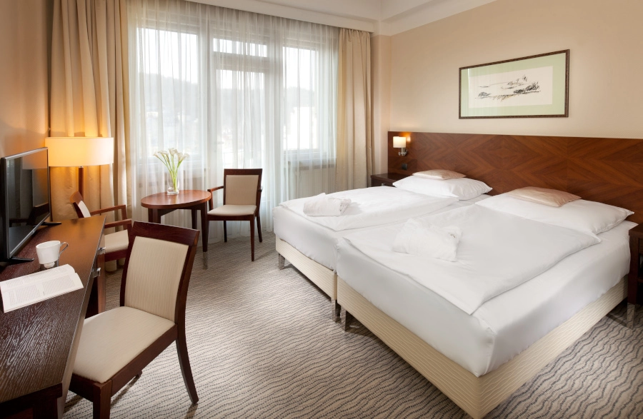 dvoulůžkový pokoj v nové budově hotelu Alexandria