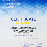 Prestižní certifikát ze souteže ESPA Innovation Awards 2016